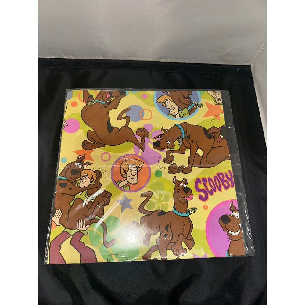 Vintage 1998 Scooby-Doo Hallmark Gift Wrap 2 Sheets Cartoon Network Shaggy Retro